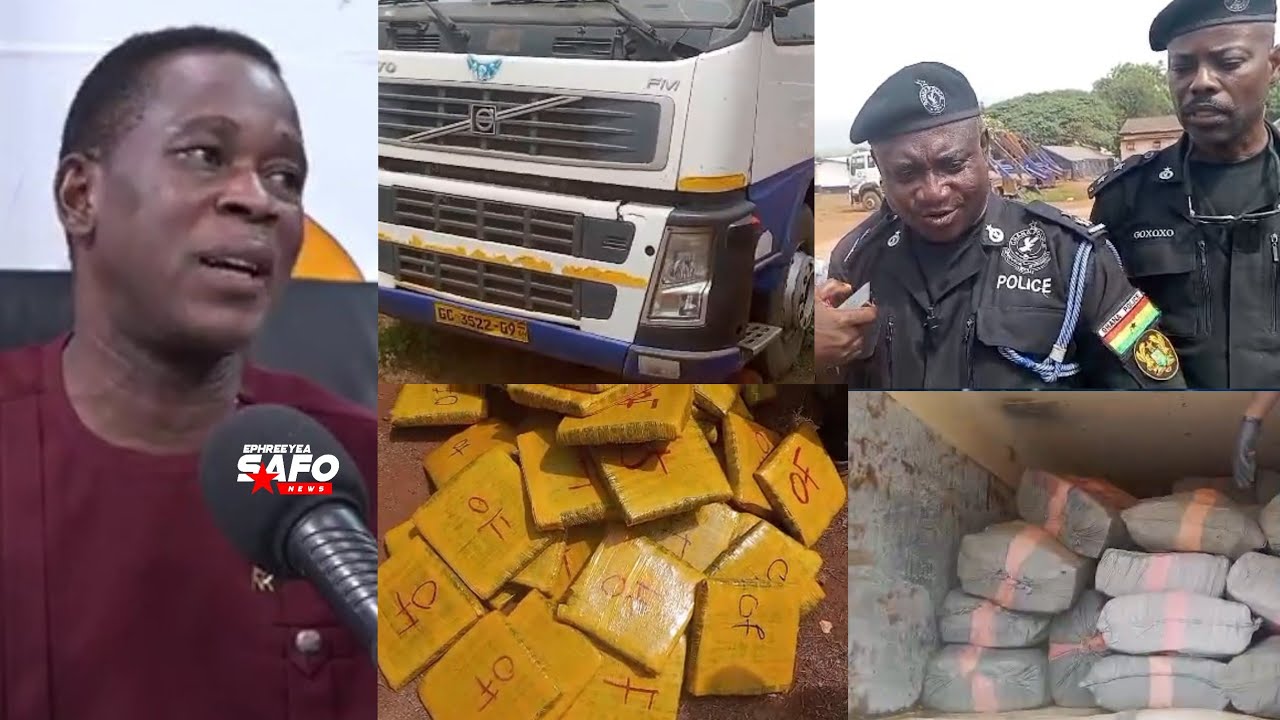 Ghana Police arrèsts suspected truck carrying over 7,000 Weed/Marijuana in Oti Region..See details