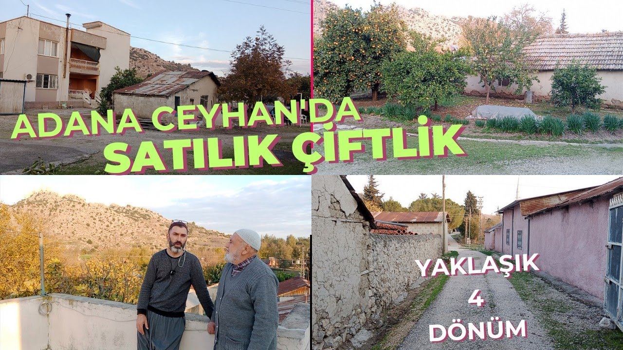 SATILIK ÇİFTLİK ADANA CEYHAN'DA YAKLAŞIK 4 DÖNÜM MUTAZAM ÇİFTLİK EVİ 05536206138 #satılıkçiftlik