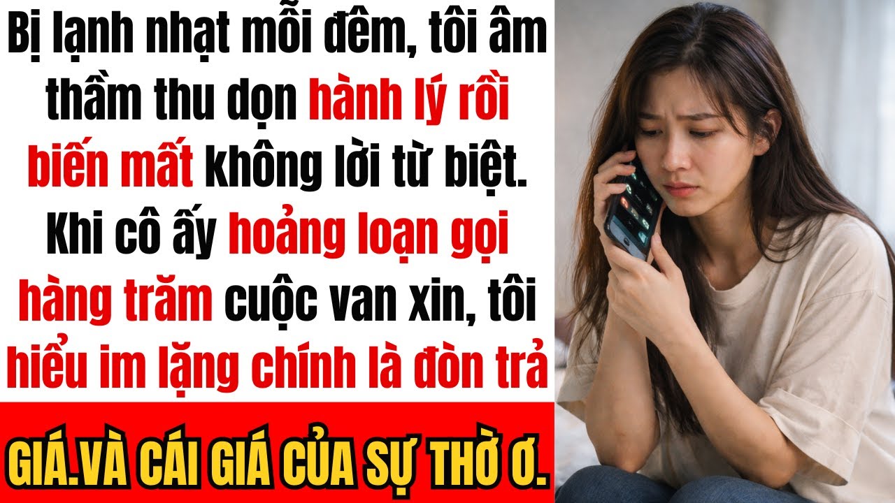 Bị từ chối mỗi đêm tôi lặng lẽ thu dọn hành lý và biến mất. Cô ấy gọi cho tôi cả trăm cuộc, van xin…