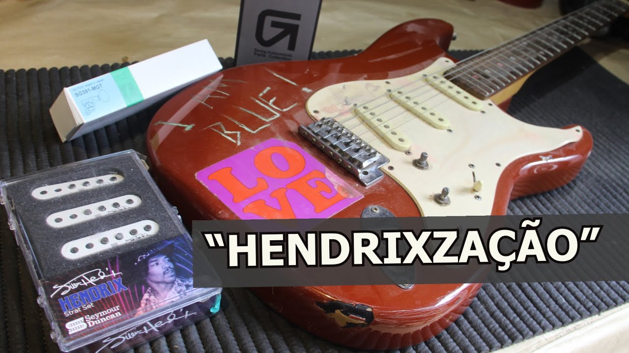 Customização inspirada no Hendrix! Strato+ Seymour Duncan + Gotoh + Inox + Graphtech. Luth. Brunelli