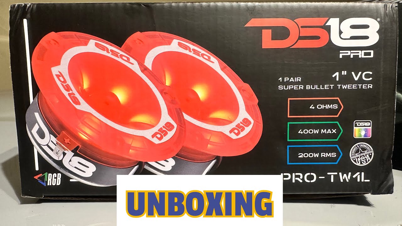 DS18 PRO-TW1L (Unboxing )RGB SUPER BULLET TWEETER #diy #tweeter #ds18