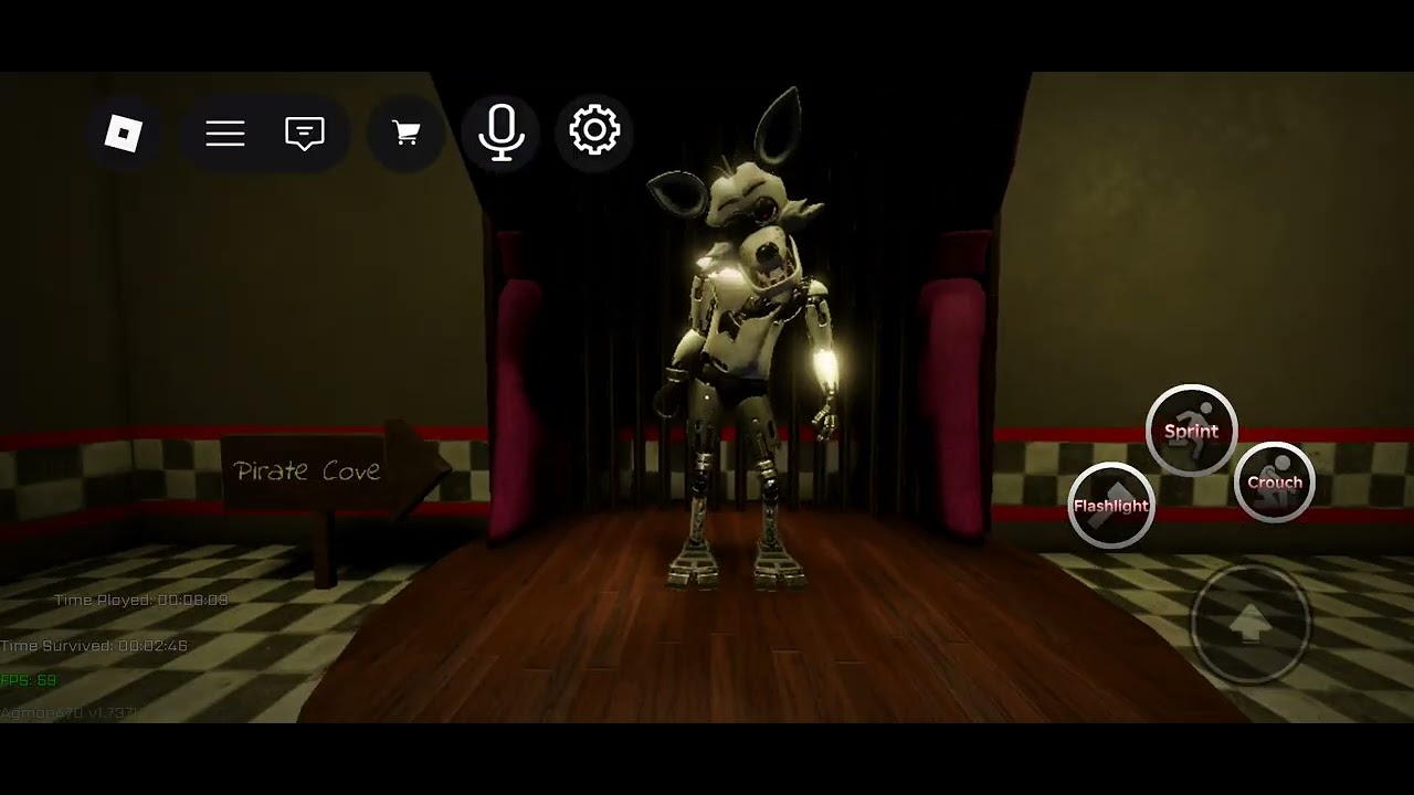 Playing foxy from fnaf dorm again 