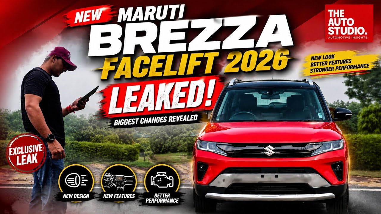 🔥 New Maruti Brezza Facelift 2026 LEAKED! Biggest Changes Revealed #marutibrezza 