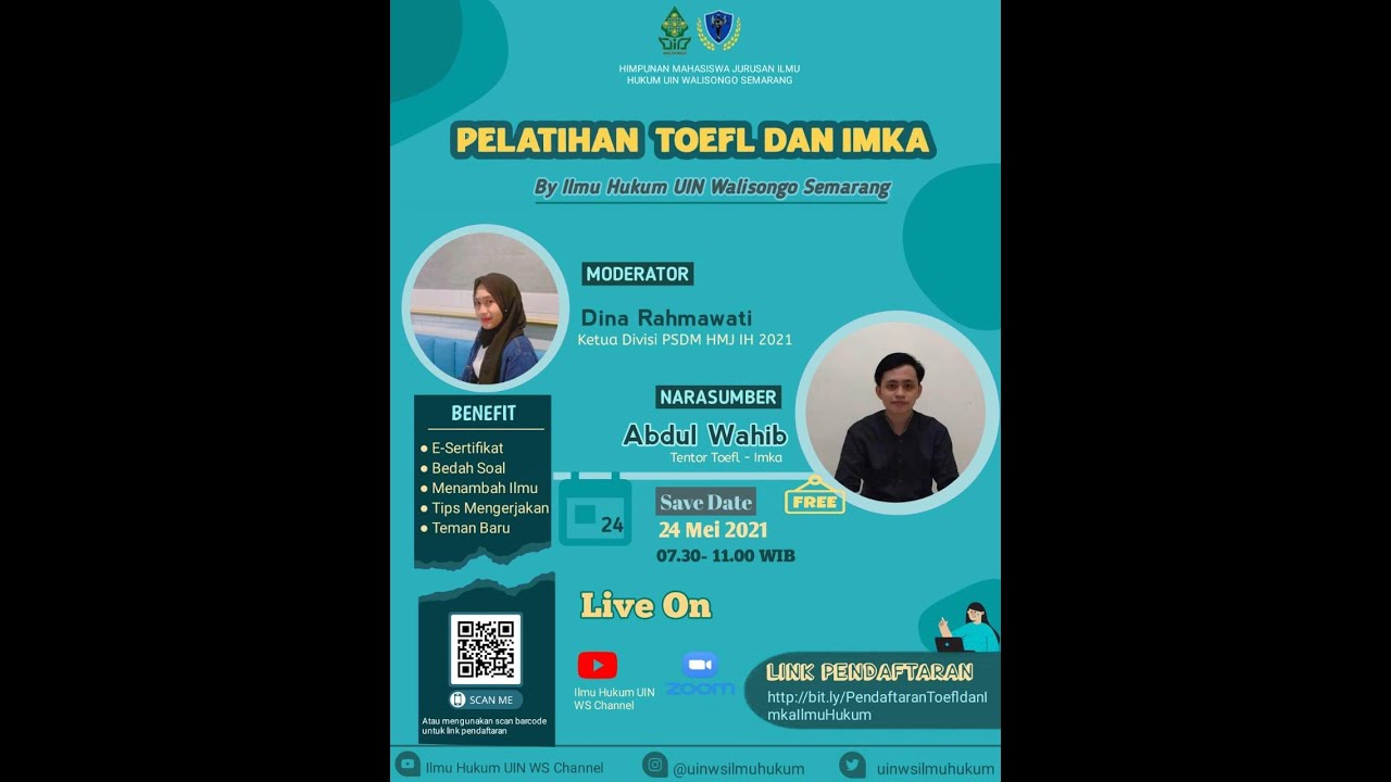 Pelatihan Toefl dan Imka- HMJ UIN WS 2021