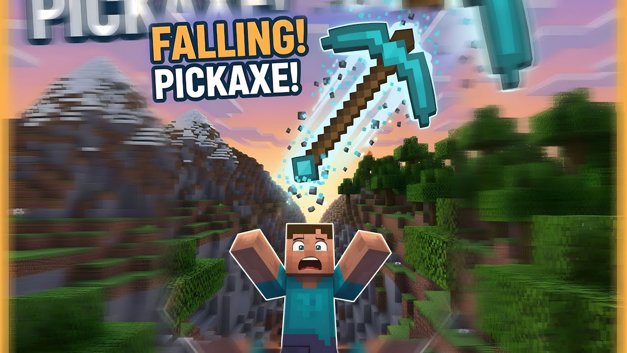 MINECRAFT FALLING morning\midday  PICKAXE #minecraft #shorts