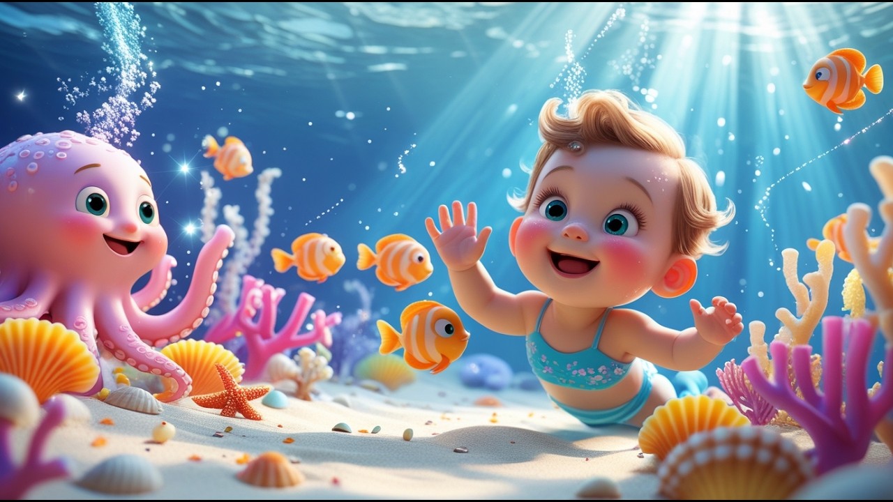 Underwater Ocean Kingdom with Baby 🌊🐠👑 | Learn Sea Animals & Colors | Fun Preschool Adventure