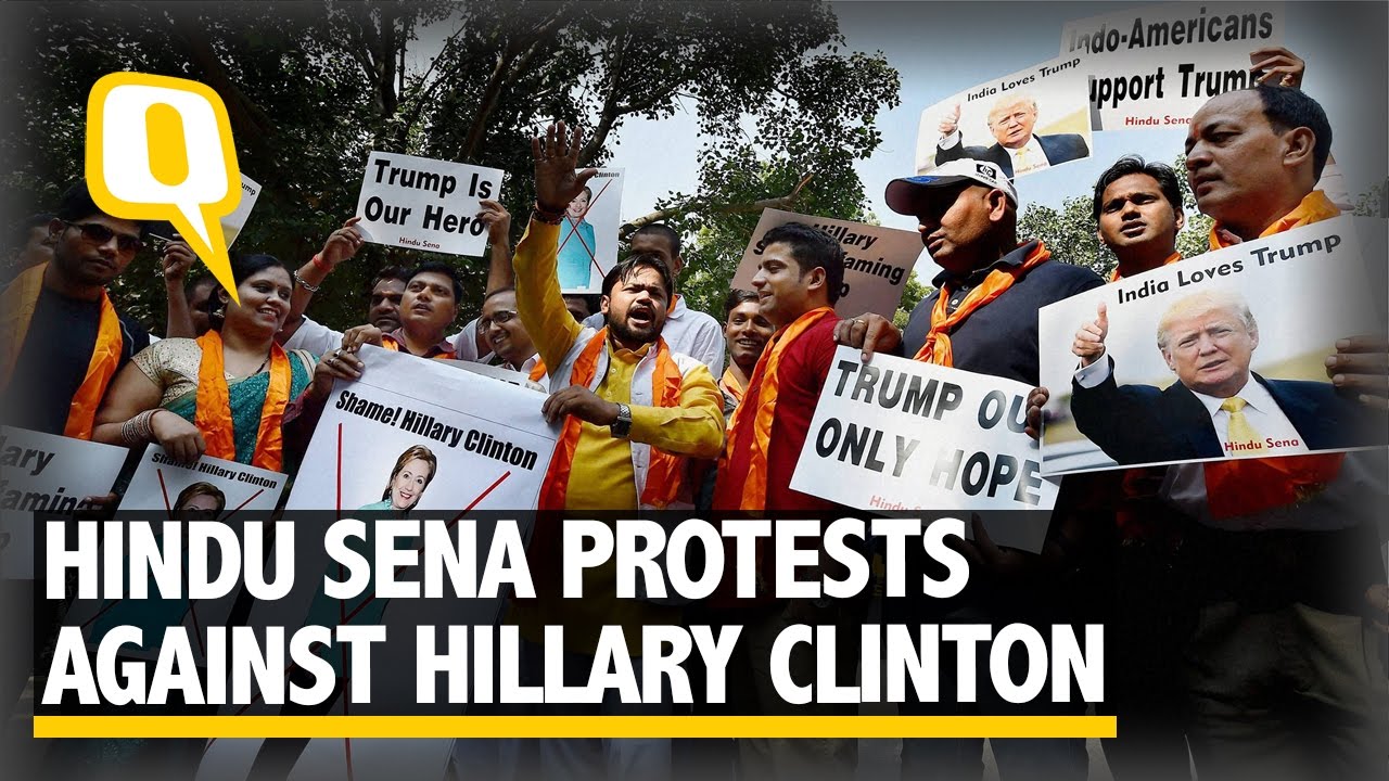 The Quint: Hindu Sena Extends Support to Donald Trump, Burns Hillary Posters