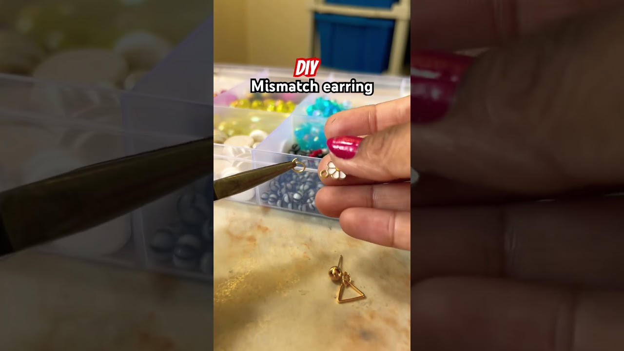 DIY mismatch earring #shorts#earrings#diy#korean#jewellery