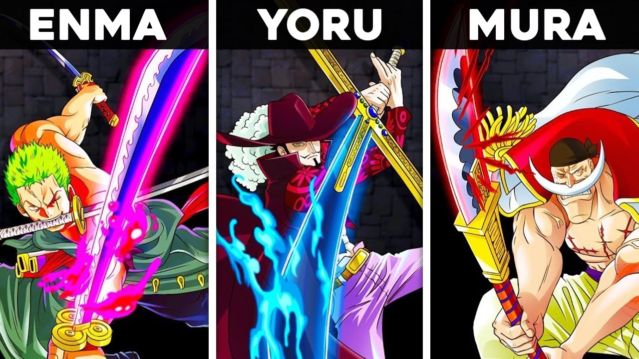 AS 12 ESPADAS DE GRAU SUPREMO EM ONE PIECE! (Mihawk, Barba Branca, Roger…)