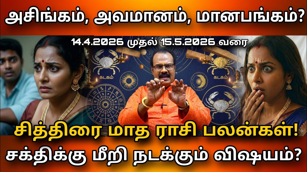 Kadagam Raasi பின்னாடி பிரச்சனை வரும் உஷார்..! | சித்திரை  மாதம் கடகம் ராசிபலன்கள் - Cancer Astro