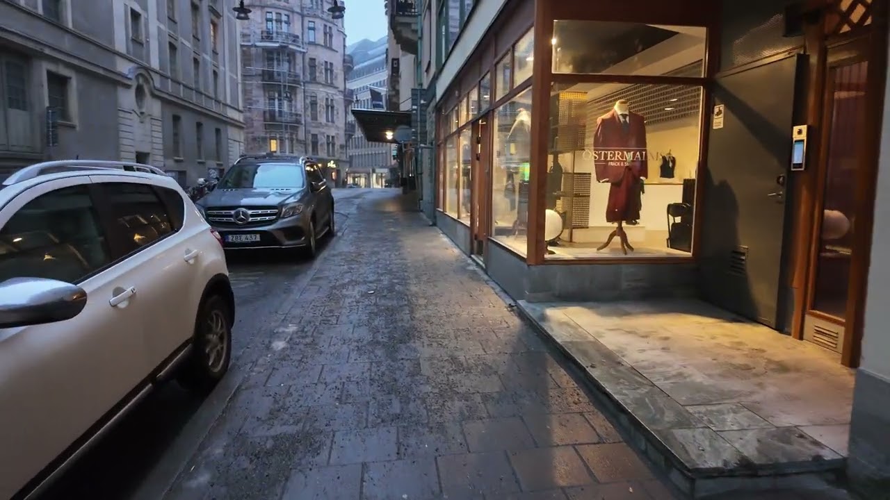 Cozy Snow Walk in Stockholm City Centre Winter ❄️🇸🇪 4K Snowy Streets & Nordic Atmosphere