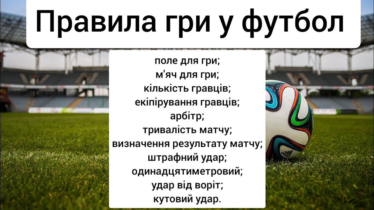 Правила футболу.