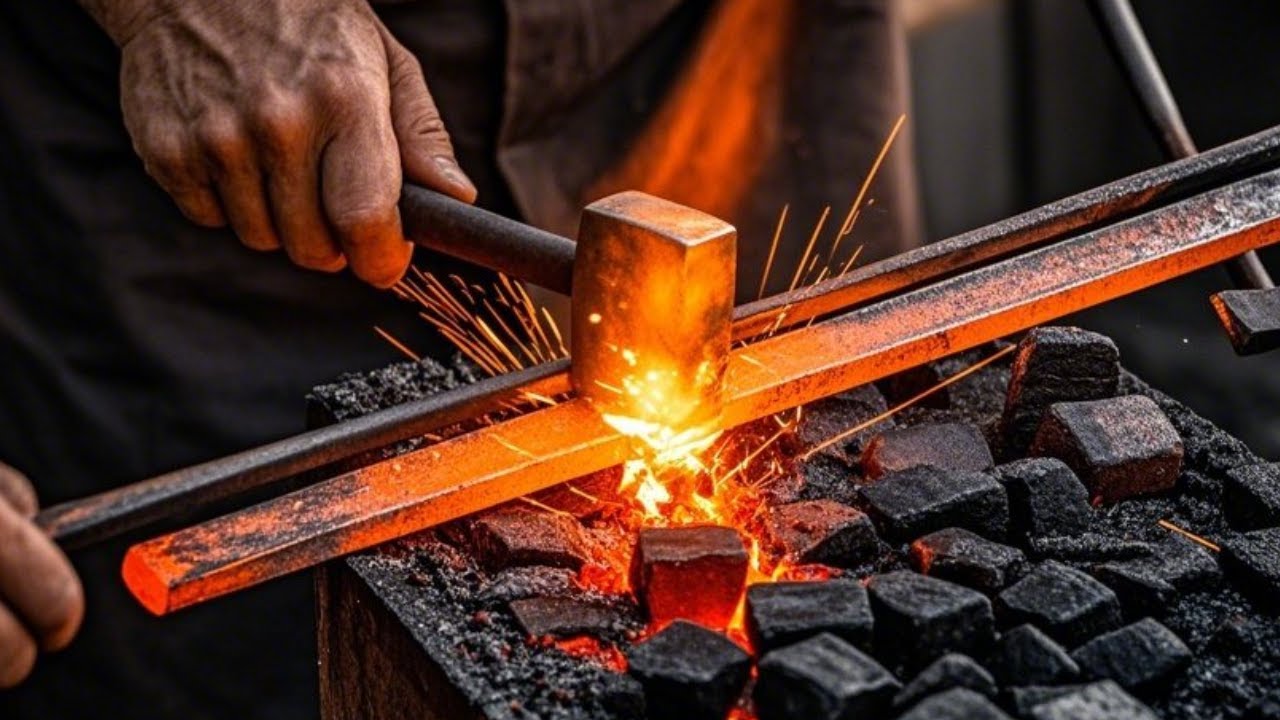 Use shell steel to make a clip handle knife | How to make a clip handle knife | Blacksmith