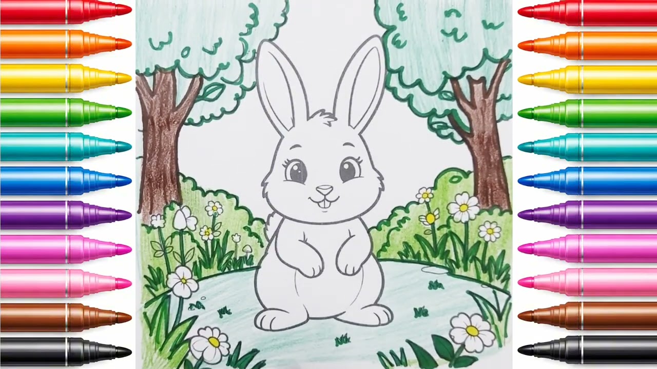 Colorindo um coelhinho!!