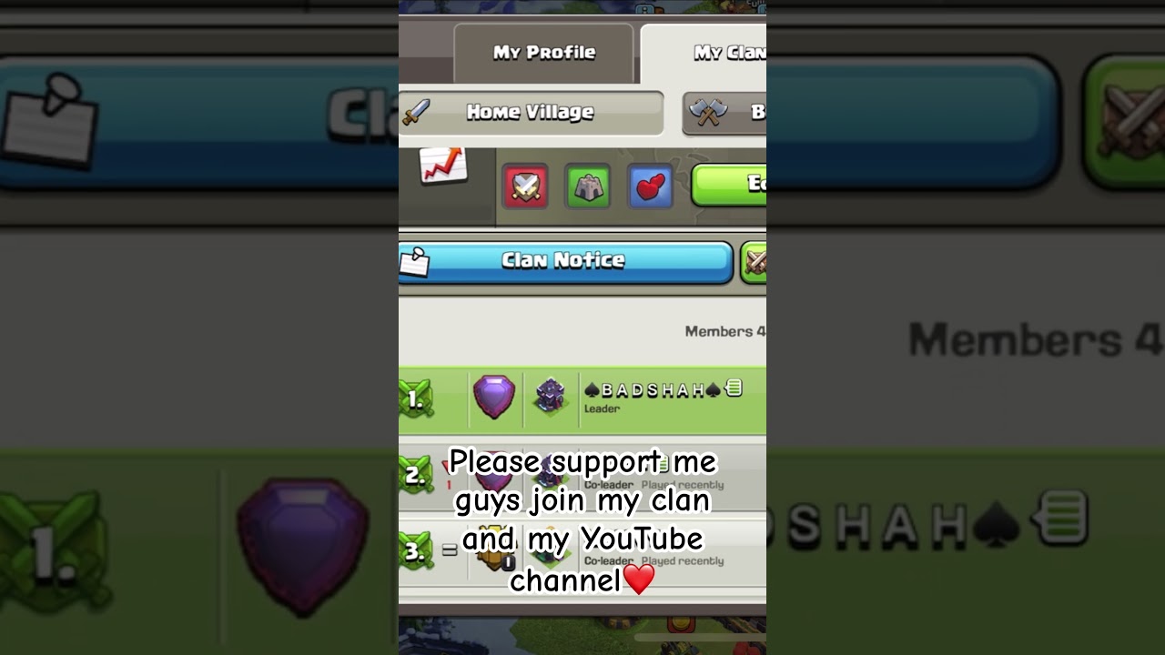 Clash Of Clans | please support me guys #clashofclans #clashingadda