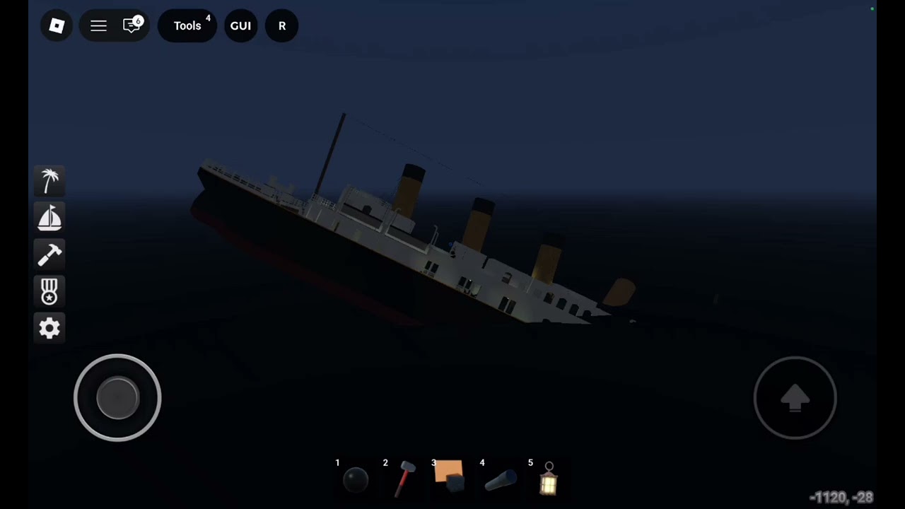 Titania sinking timelapse