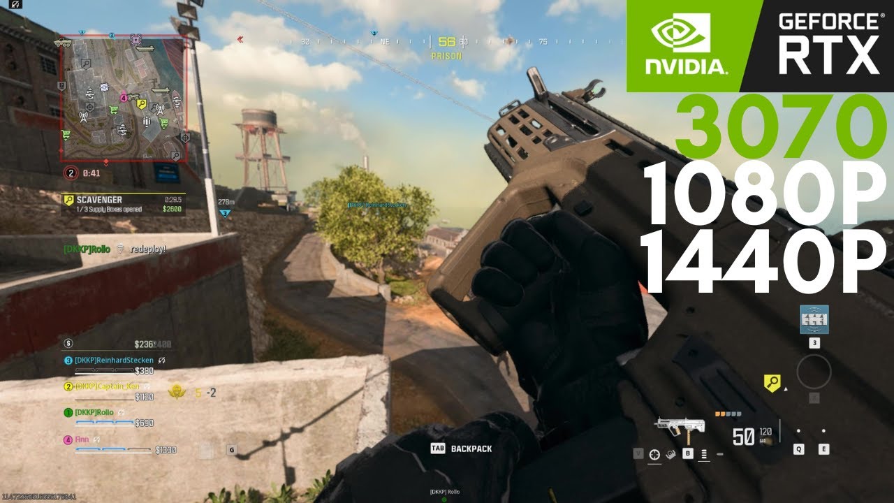 Warzone Rebirth Island - Legion 5 (3070 Laptop/5800h) - 1080p, 1440p, Low, Extreme