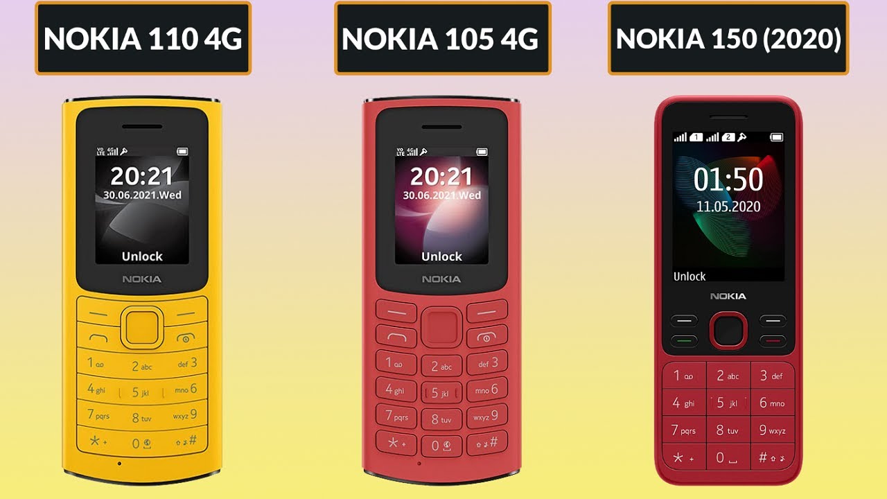 NOKIA 110 4G VS NOKIA 105 4G VS NOKIA 150 2020..Official Look 2021