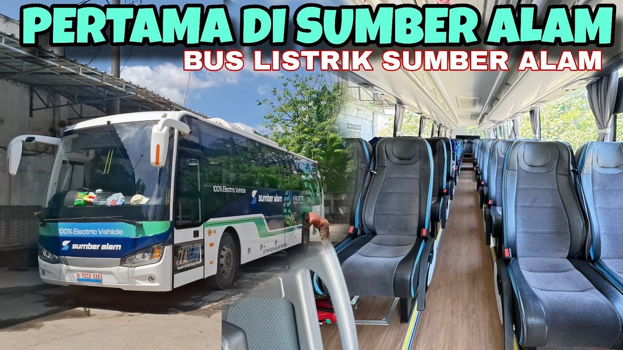 BISA DI ANDALKAN, LINE PERDANA BUS LISTRIK PO SUMBER ALAM #sumberalam #sumberalambus