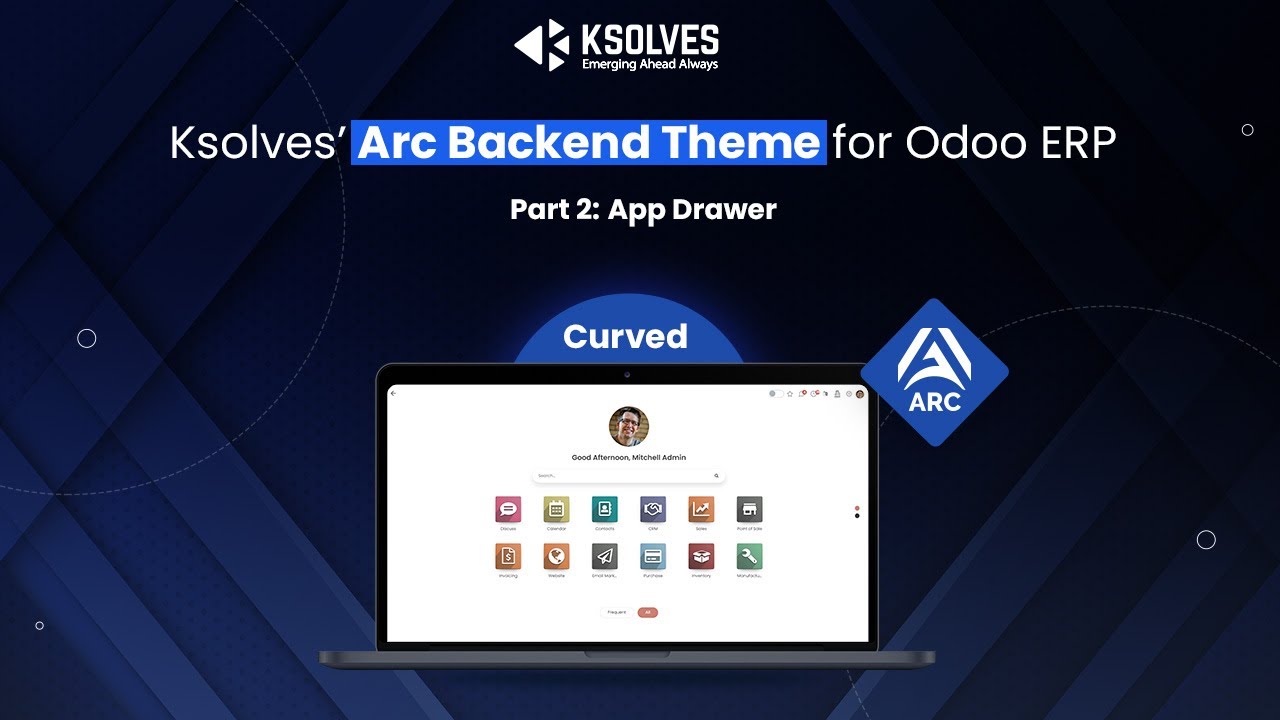 Odoo Arc Backend Theme, Part-2: How to use App Drawer feature by Ksolves