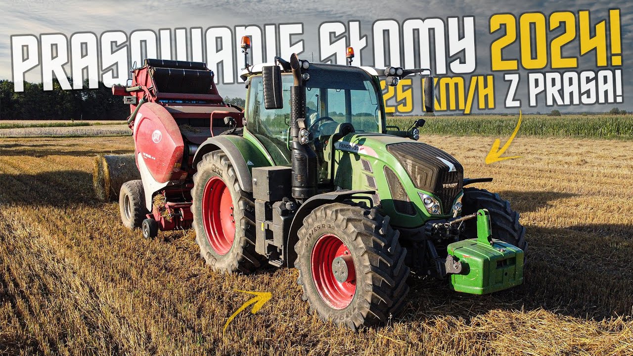 ☆25Km/h!☆Oporowe Prasowanie Słomy 2024!☆Fendt 720 Vario & Lely Welger RP 445 W Akcji!?☆UR Magdziarz☆