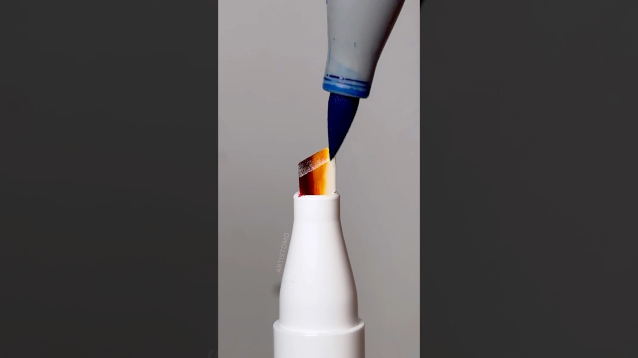 Alcohol Marker with Primary Colors! 🎨✨😍 It Looks Like a Rainbow! 🌈  #viralart #art #artistomg