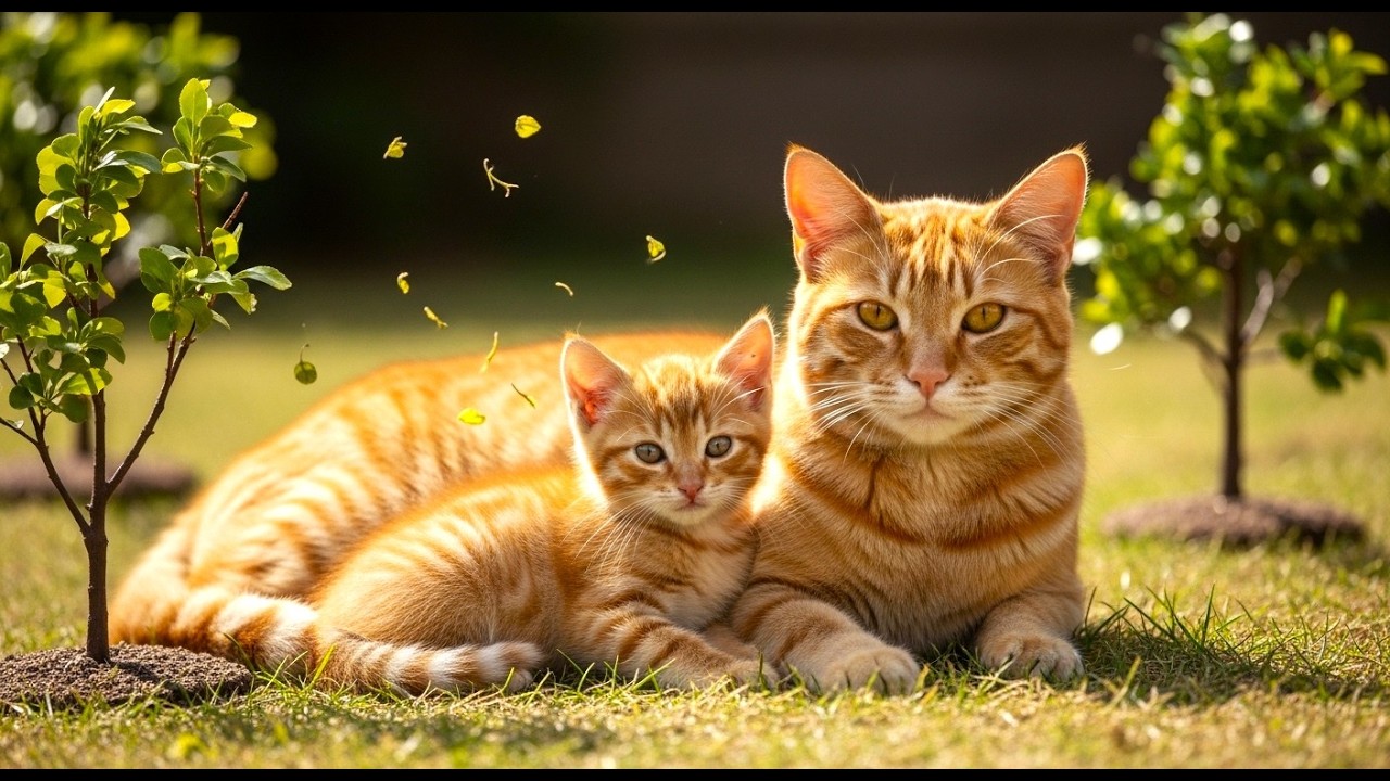 Mama Cat Helps Her Kitten Overcome Fear After a Messy Accident While Baking Sweet Bread
