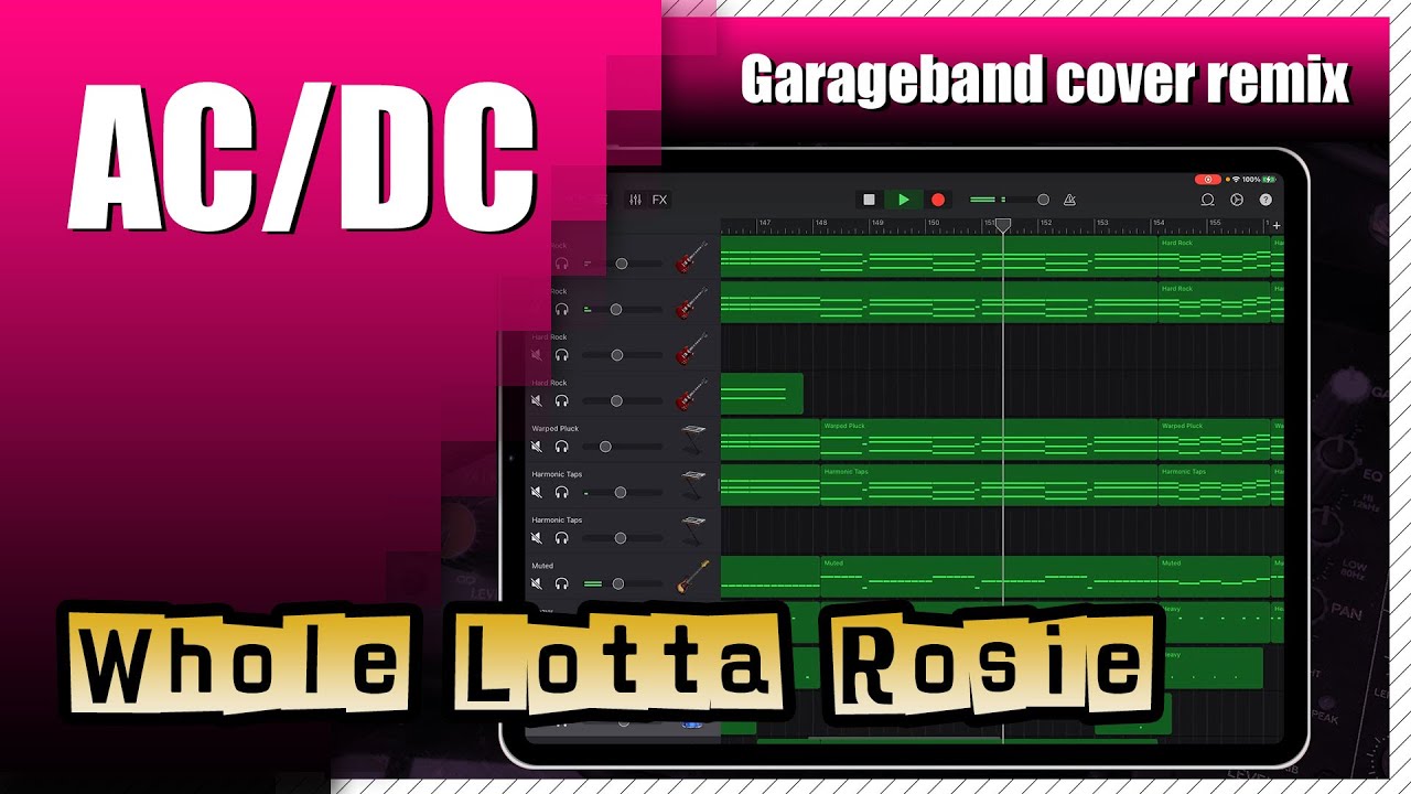AC/DC - Whole Lotta Rosie | Garageband Song Remake Cover Remix | iPad/iPhone iOS