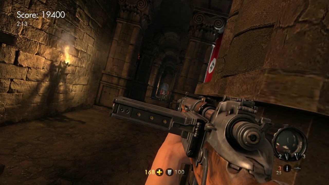 Wolfenstein: The Old Blood Walkthrough (100%) - Challenge - Keep Foyer (Übergold)