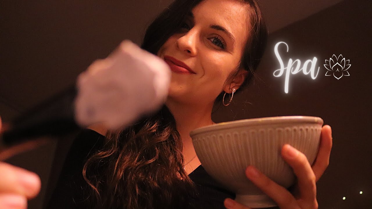 ASMR J19 🎄 ROLEPLAY SPA : massage et soin du visage 🌸