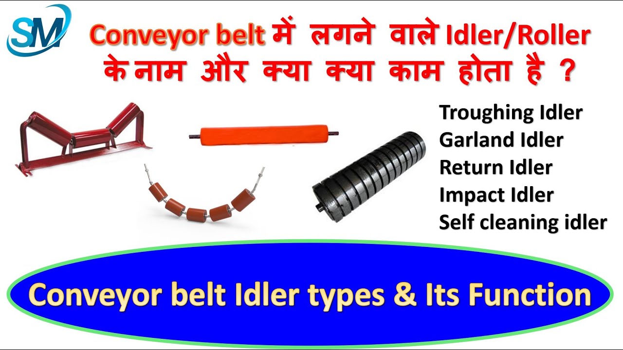 Idlers | Conveyor belt idlers | Belt conveyor  idler | Roller | Conveyor belt roller |Types of idler