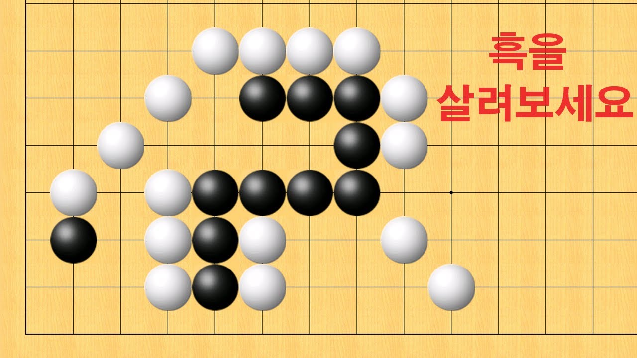 바둑 묘수 사활 - 세상에 이런 수가? 흑을 살려보세요