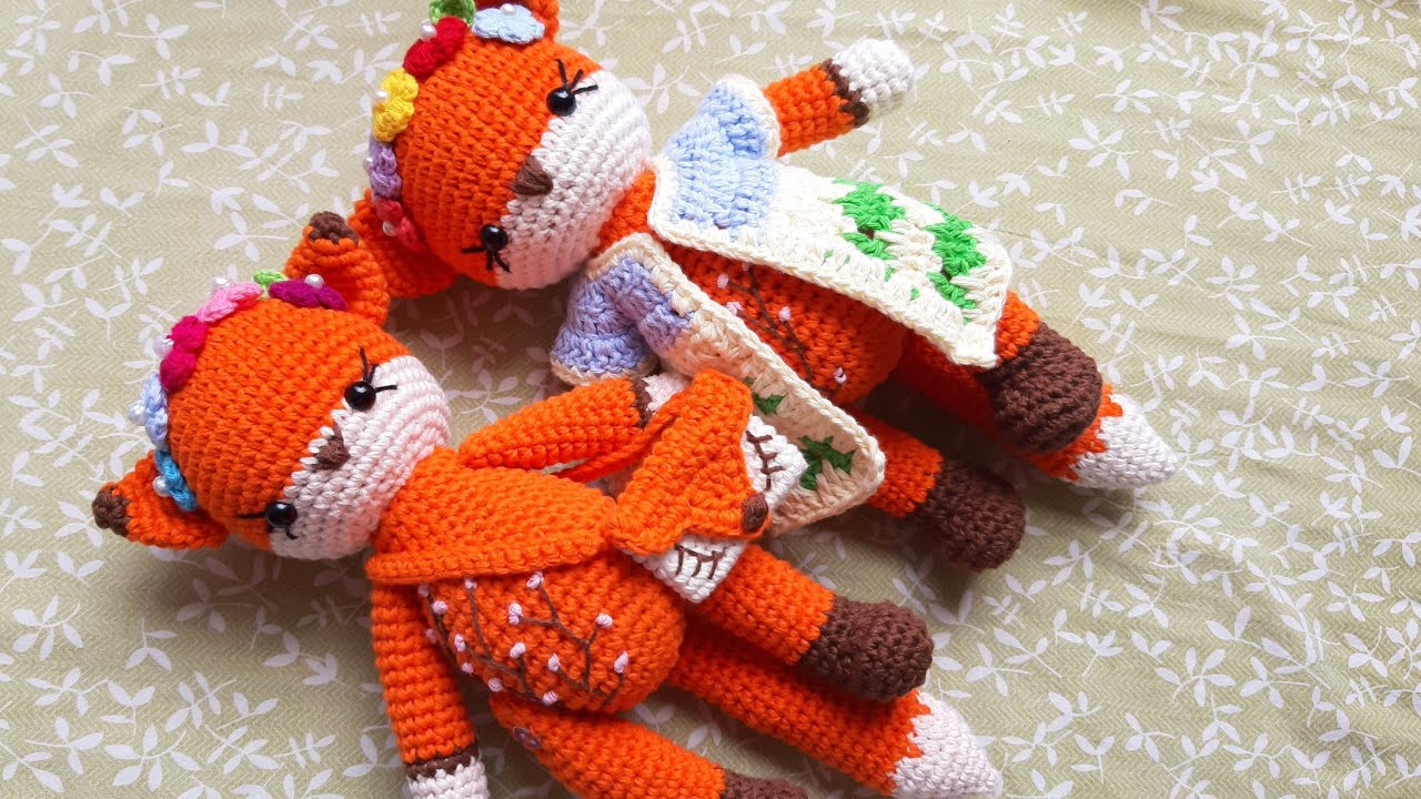 Muñeca Rose Fox Amigurumi - como tejer cuerpo, coser piezas y articular piernas
