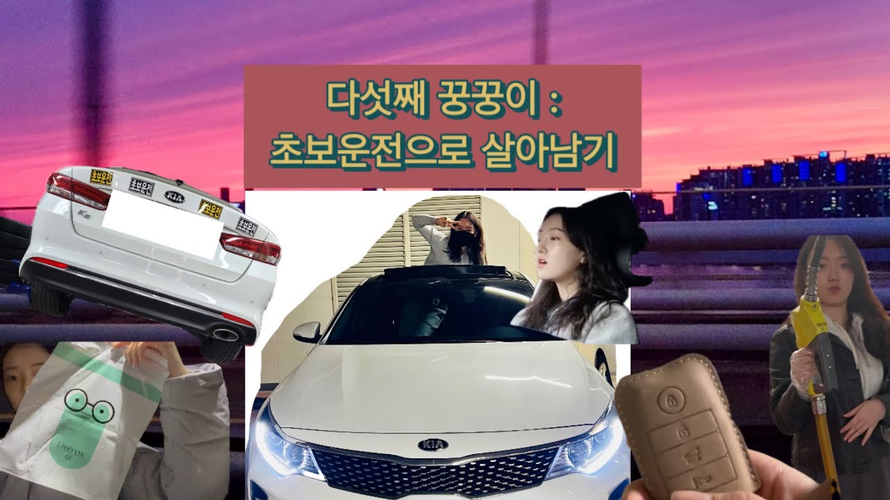 다섯째 꿍꿍이 : 초보운전으로 살아남기 | 중고차 새차로 꾸미기 | 자동차 에어컨 필터 교체 | 운전연습 | 셀프주유 하는법 | 타이어 교체 | 운전실수 영상 | 운전중 선셋