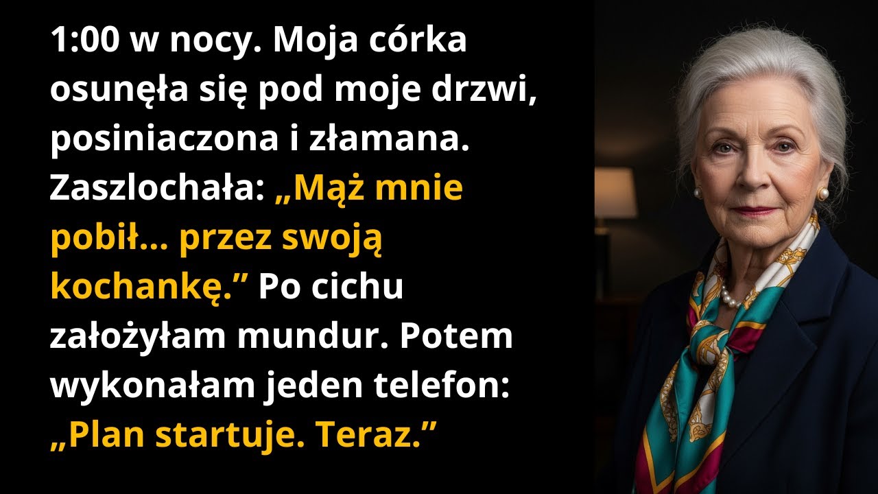 O 1:00 moja córka osunęła się pod drzwiami — mój zięć uderzył ją przez kochankę. Ja…