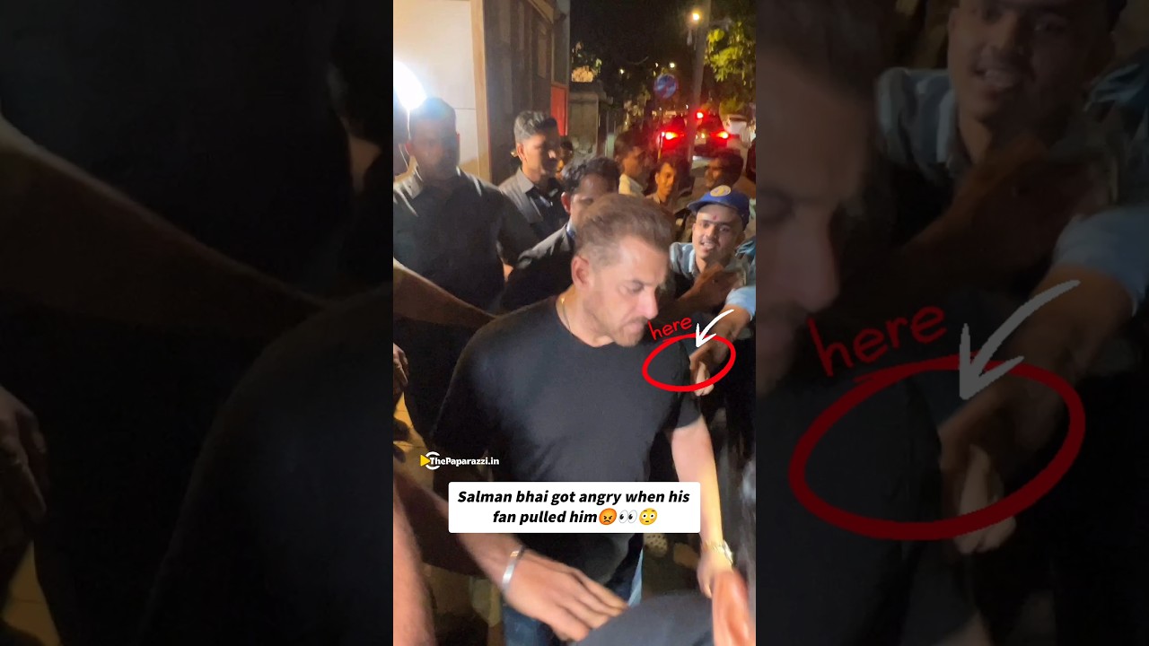 Salman bhai got angry when his fan pulled him😡😱