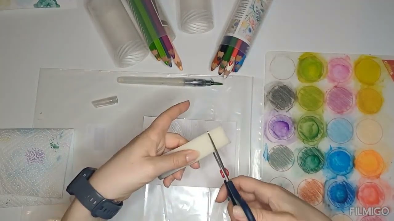 Zauberpapier mit Strukturgel und Aqua XXL-Stiften von GONIS