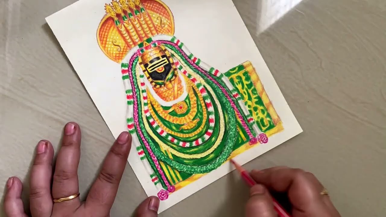 Arunachala shiva drawing | arunachala shiva sketch | Timelapse video | neerajakanna 