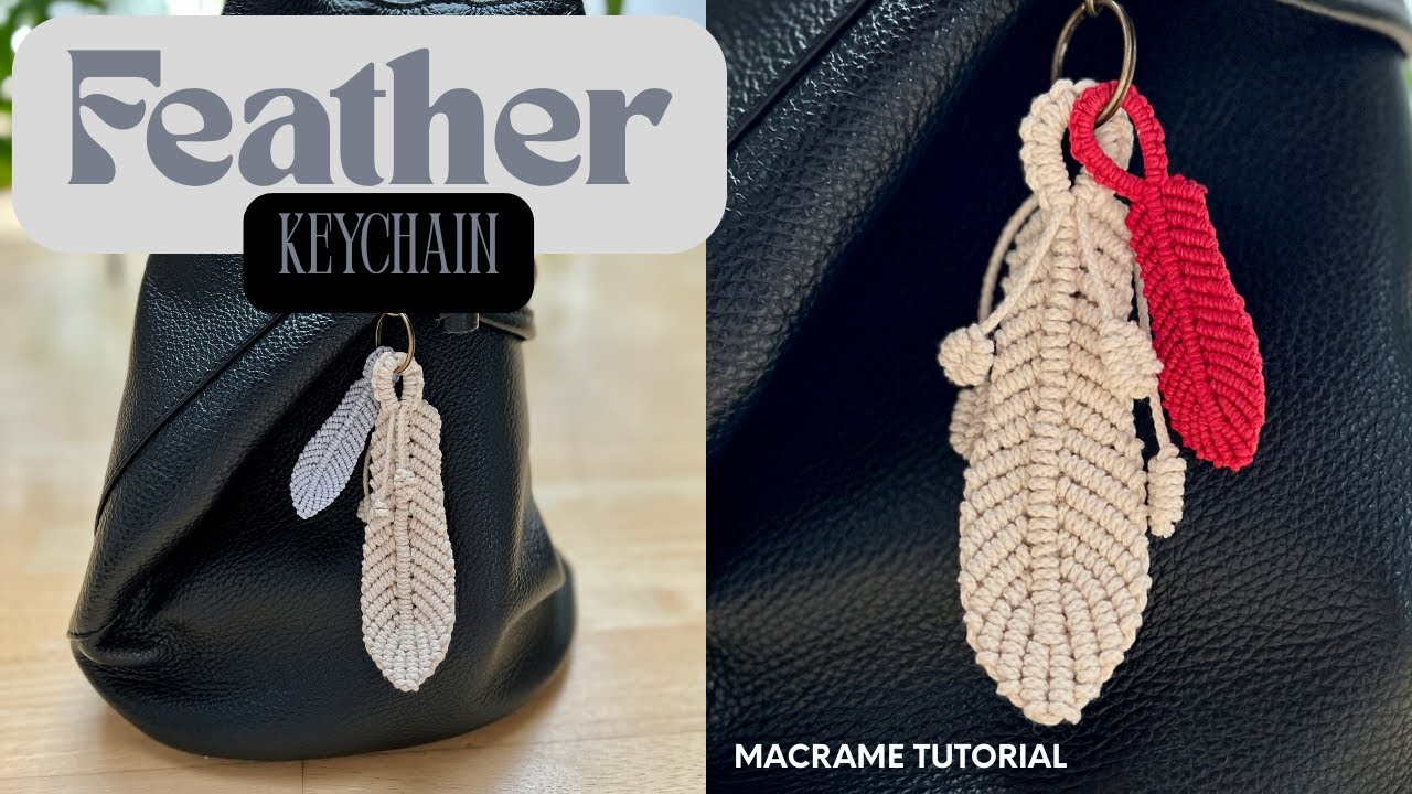 DIY Macramé Feather Keychain Tutorial | Easy Step-by-Step