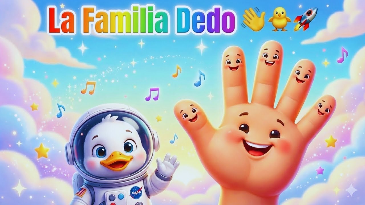 🔥 La Familia Dedo 👋🐥🚀 | Canción Infantil Animada 3D ✨