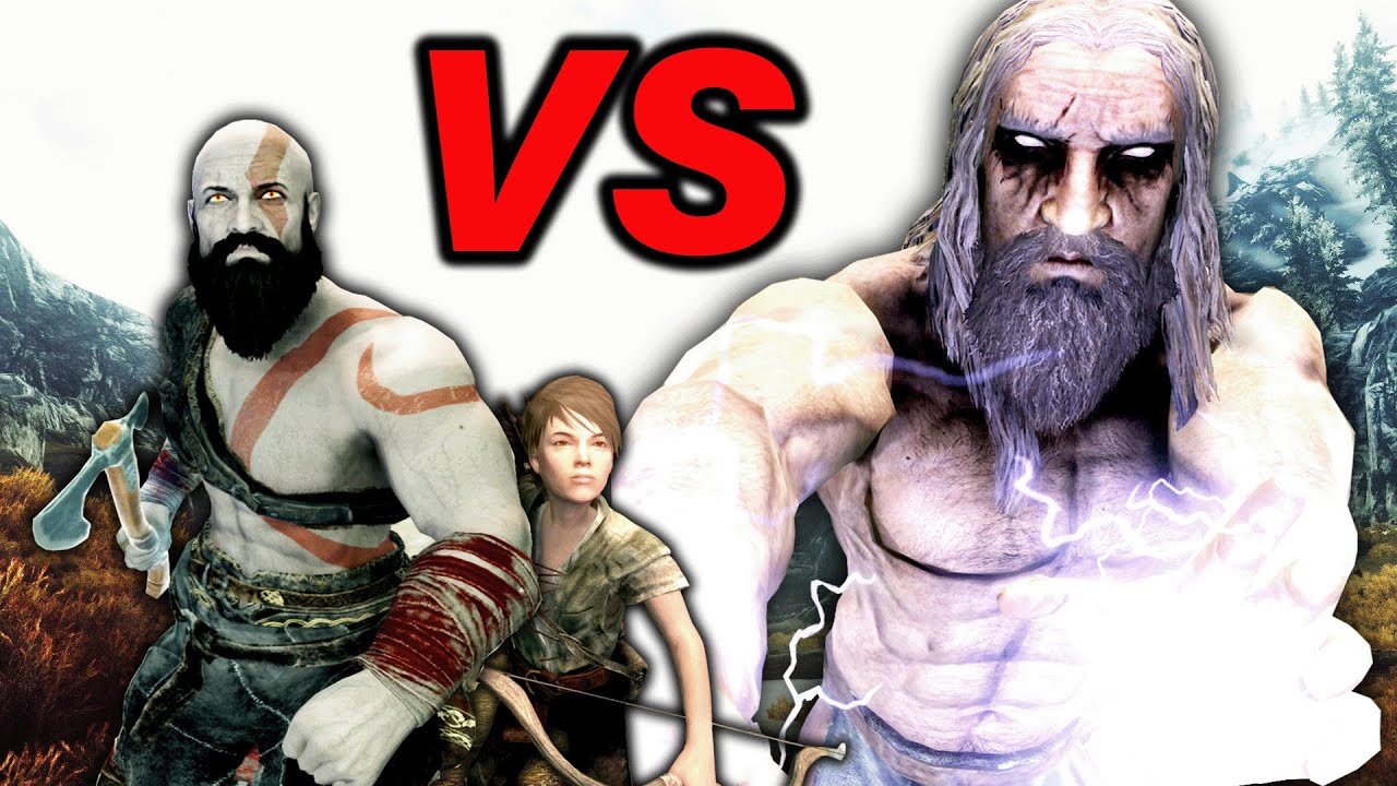 Can You Speedrun Skyrim As KRATOS While ZEUS Is constantly Hunting You?