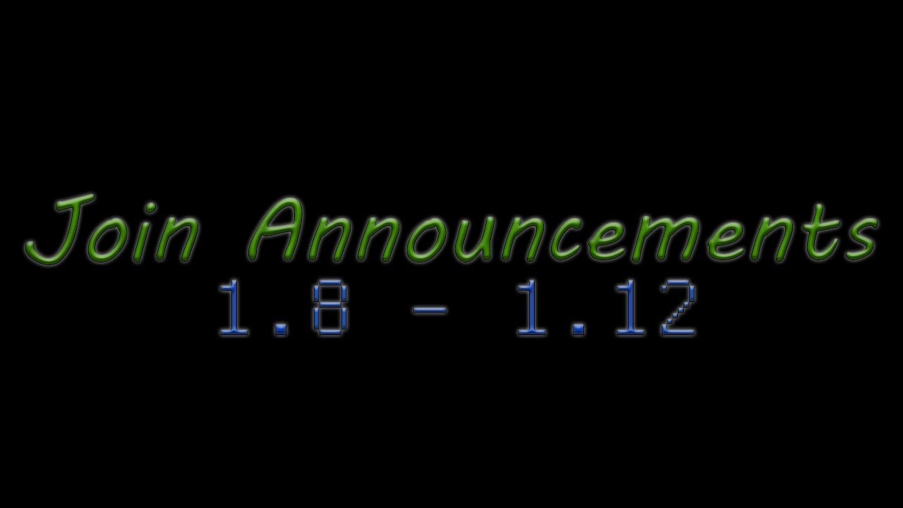 ▶ JoinAnnouncements ◀ (1.8 - 1.13)  - Plugin Tutorial (Re-Upload)