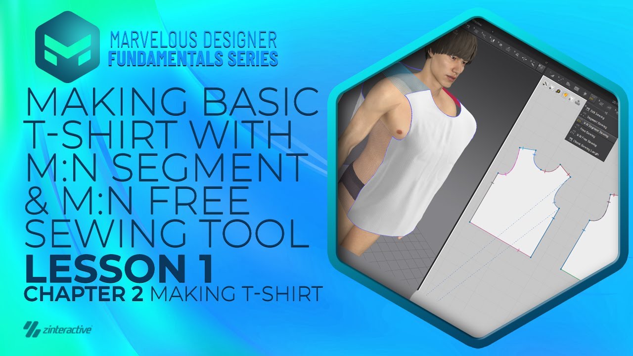 T-Shirt with M:N Segment and Free Sewing | Lesson 1 | Chapter 2 | Marvelous Designer Fundamentals