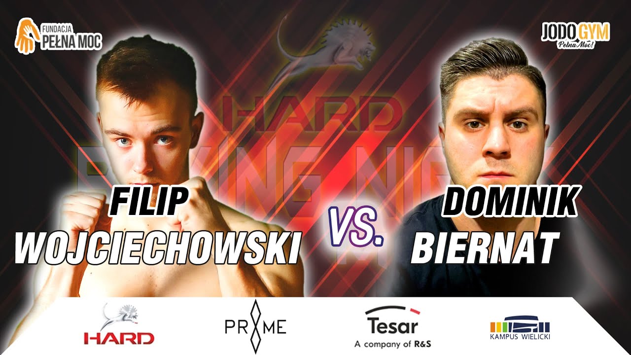 HARD BOXING NIGHT PEŁNA MOC 2 - Filip Wojciechowski  VS  Dominik Biernat