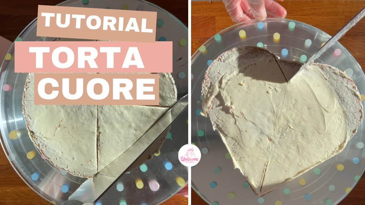 Tutorial | Ottieni una TORTA CUORE da una torta tonda | UnicornsEatCookies