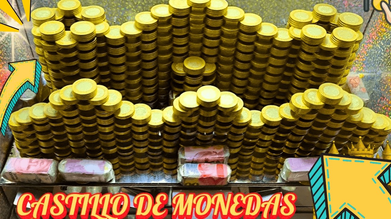 Enorme estructura de doble muro de monedas LLENISIMA 02-58