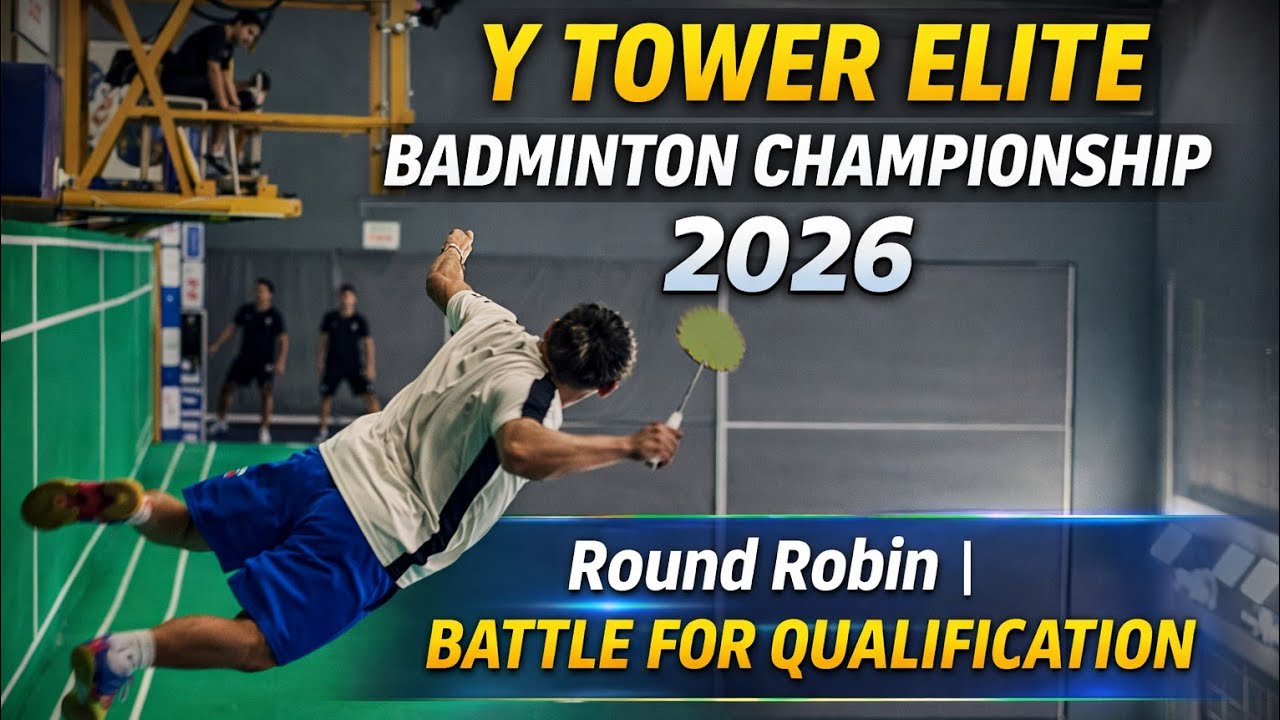 Helmie & Nuraidil vs Adiyaat & Saravanan | Round Robin | Y Tower Elite Badminton Tournament 2026 🏸🏸