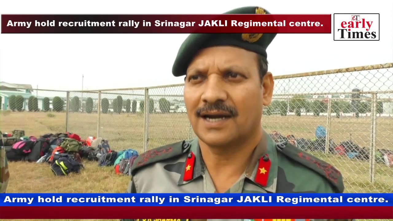 Army hold recruitment rally in Srinagar JAKLI Regimental centre