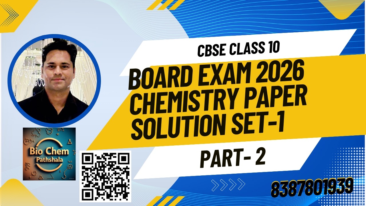 CBSE Class X Board Exam 2026 Chemistry Paper solution SET-1 Part-2