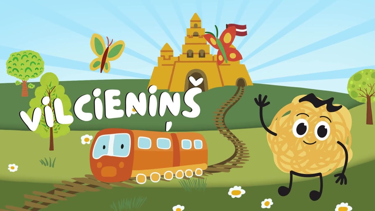 Rau&scaron;uks - Vilcieniņ&scaron; - videoklips - Video ar vārdiem / DZIESMAS BĒRNIEM / Vislielākais Prieks